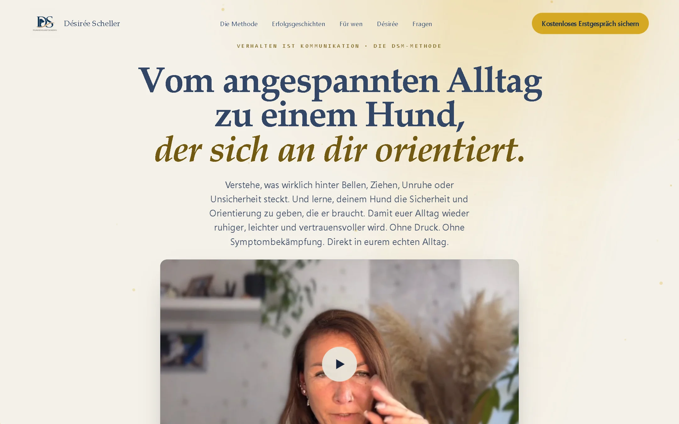 Website von Désirée Scheller, Desktop-Ansicht