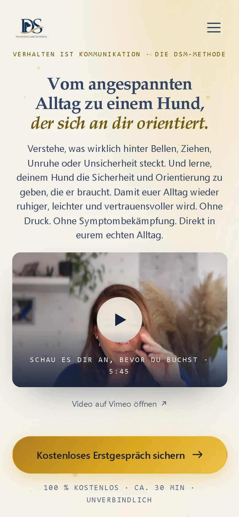 Website von Désirée Scheller, Handy-Ansicht